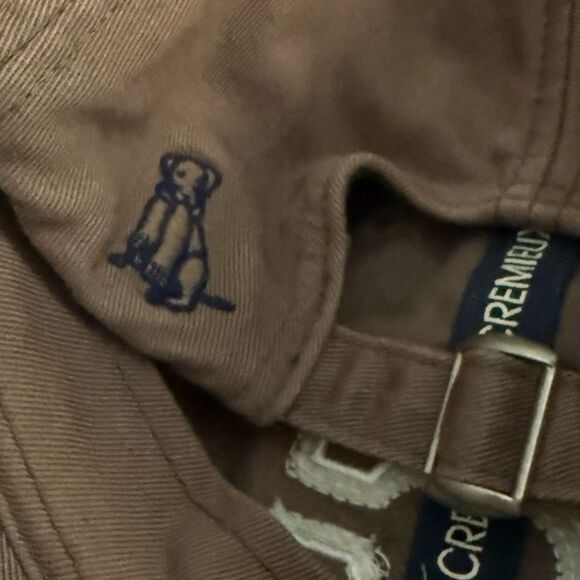 Cremieux Tan Blue Puffy Logo Adjustable Back Hat Baseball Cap - Picture 7 of 8